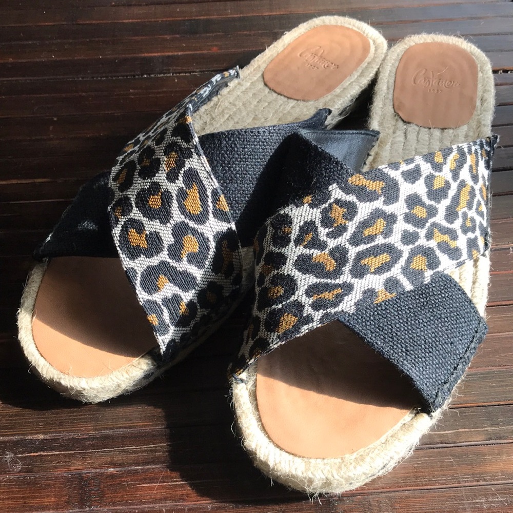 🚨B2G1 CAYTANER Leopard Animal Print Cross Over Espadrille Sandals(CS)